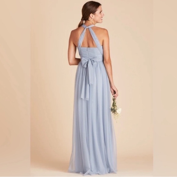 Birdy Grey ‘CHRISTINA’ CONVERTIBLE DRESS TULLE DUSTY BLUE NEW NWT Bridesmaid L - Picture 3 of 16
